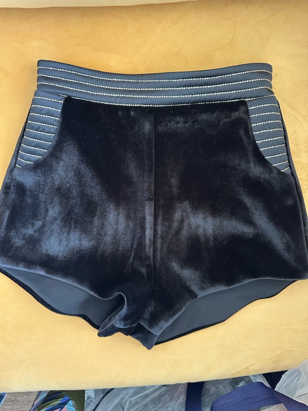 Zhivago Multicolor Sequin Top w/ Gold & Black Trim and Matching Velvet Shorts - Picture 12 of 16